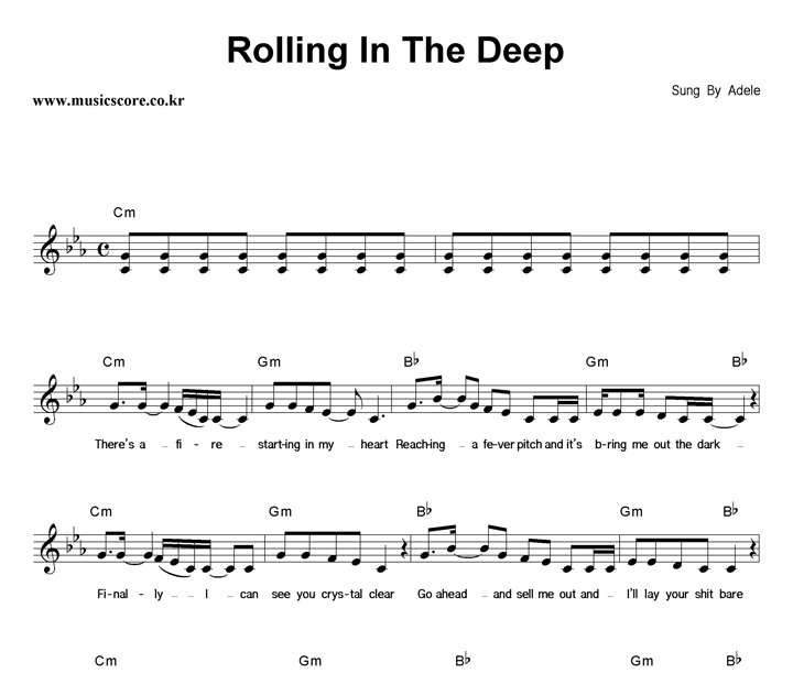 Adele Rolling In The Deep Ǻ