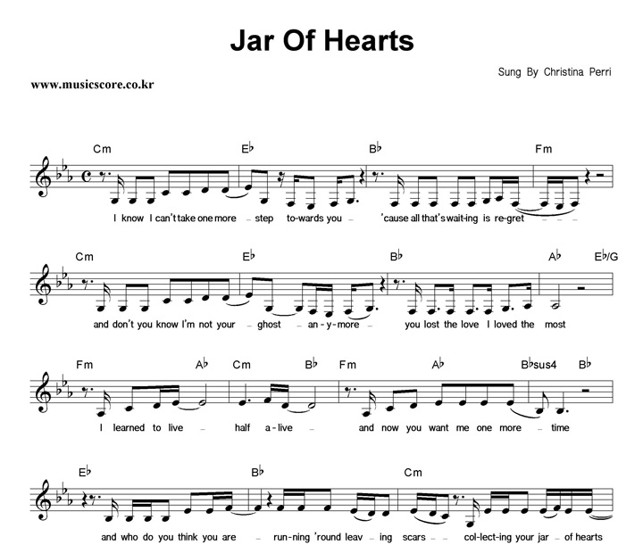 Christina Perri Jar Of Hearts Ǻ