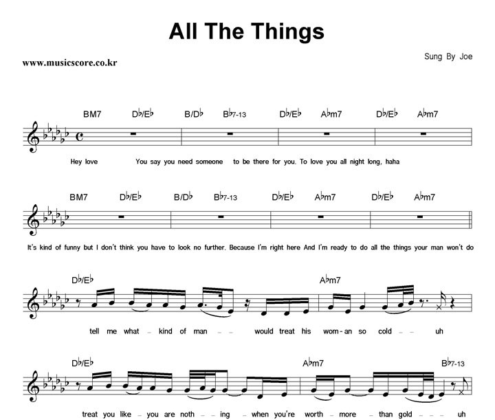 Joe All The Things (Your Man Won't Do) Ǻ