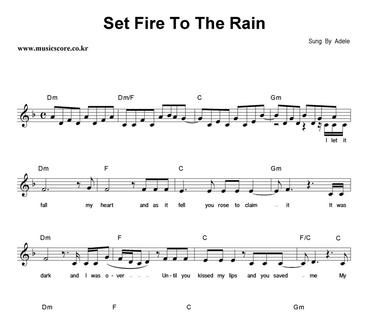 Adele Set Fire To The Rain Ǻ