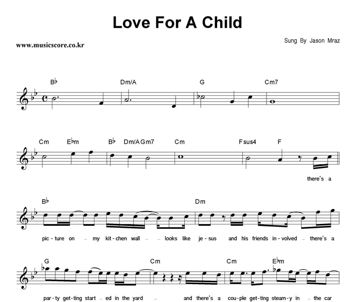 Jason Mraz Love For A Child Ǻ