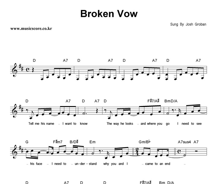 Josh Groban Broken Vow Ǻ