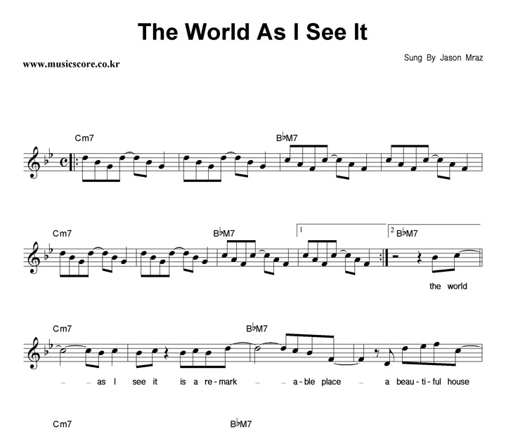 Jason Mraz The World As I See It Ǻ