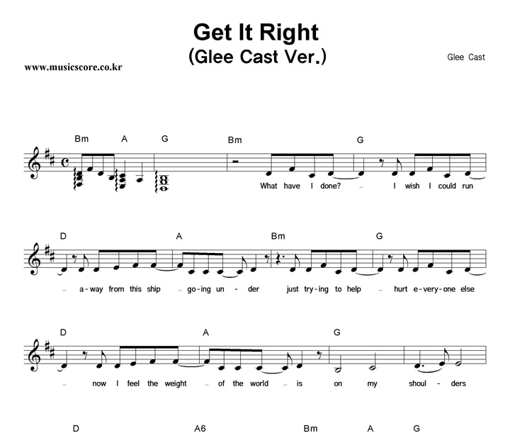 Glee Cast Get It Right (Glee Cast Ver.) Ǻ