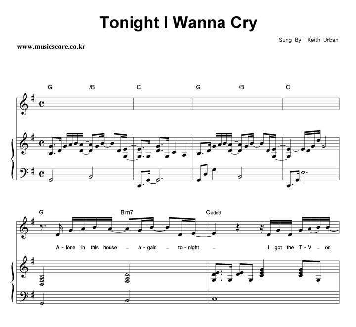 Keith Urban Tonight I Wanna Cry ǾƳ Ǻ