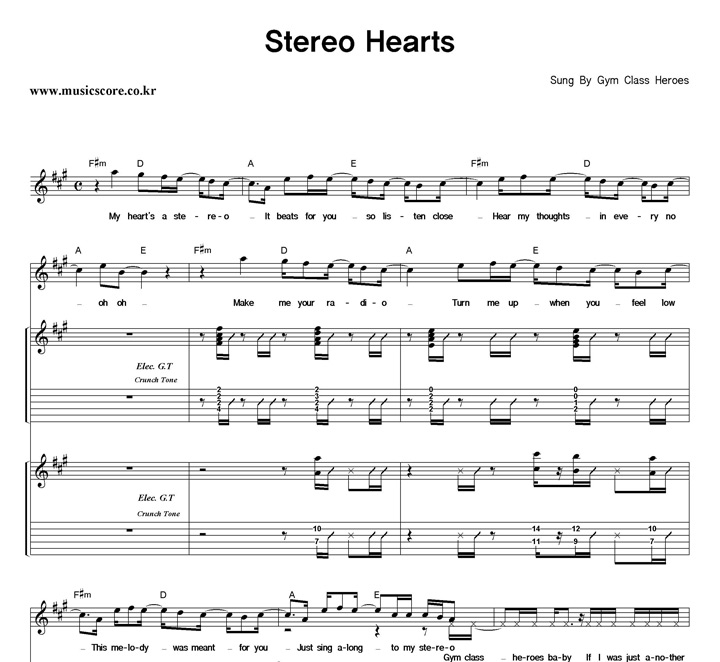 Gym Class Heroes Stereo Hearts  Ÿ Ÿ Ǻ