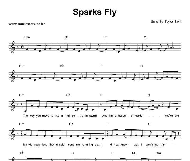 Taylor Swift Sparks Fly Ǻ