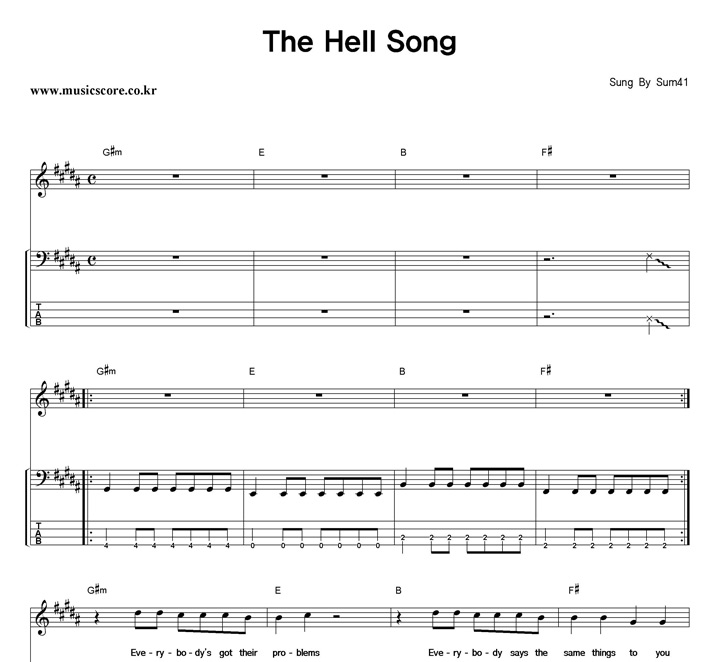 Sum41 The Hell Song  ̽ Ÿ Ǻ