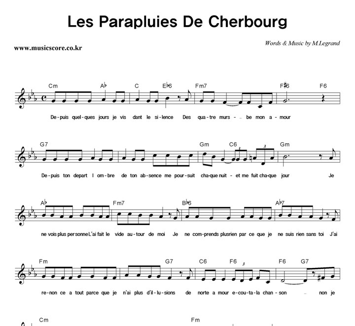 Michel Legrand Les Parapluies De Cherbourg Ǻ