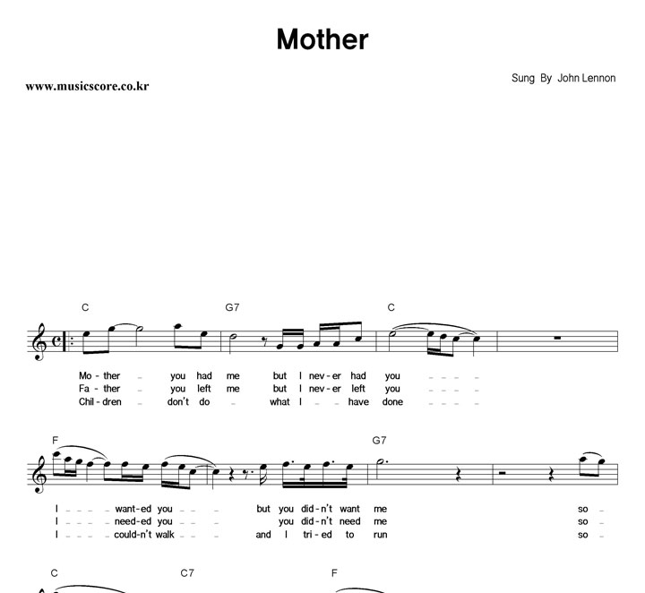 John Lennon Mother Ǻ