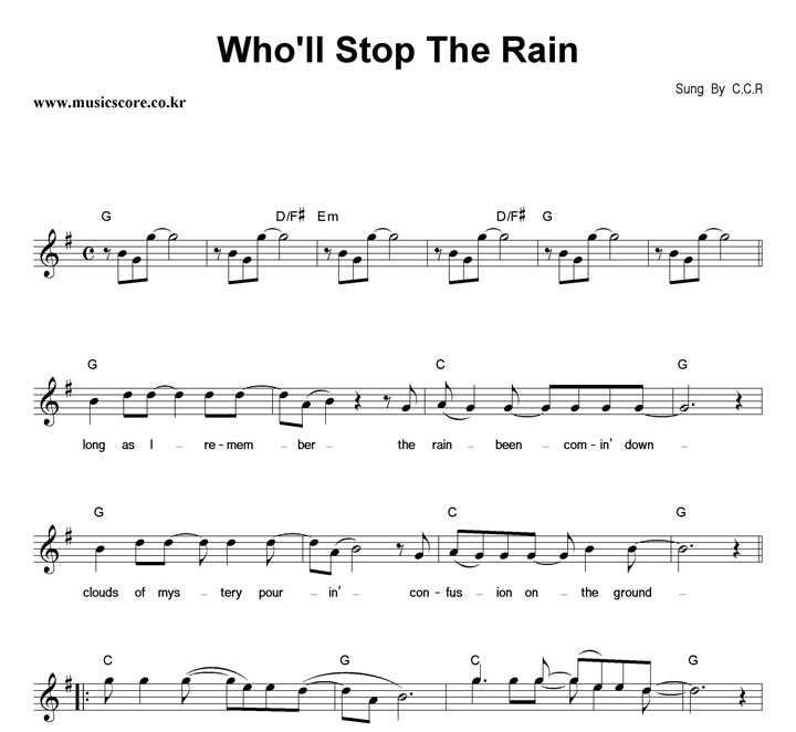 C.C.R Who'll Stop The Rain Ǻ