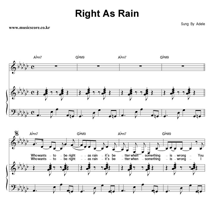 Adele Right As Rain ǾƳ Ǻ
