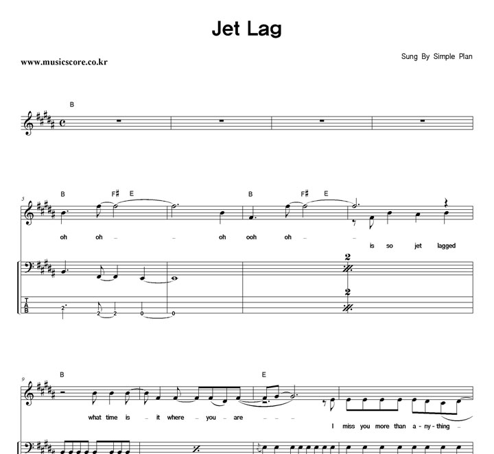 Simple Plan Jet Lag  ̽ Ÿ Ǻ