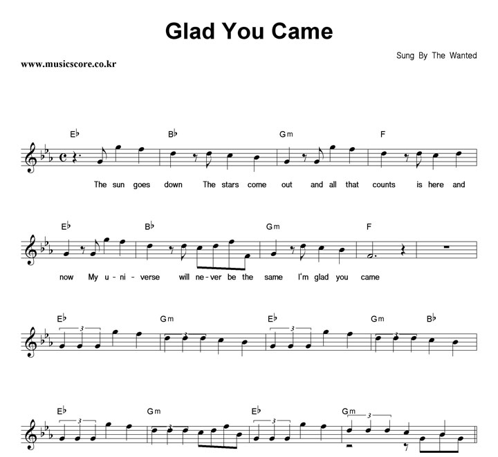 The Wanted Glad You Came Ǻ