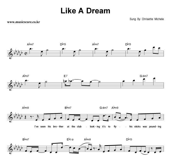 Chrisette Michele Like A Dream Ǻ