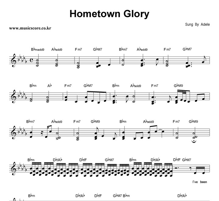 Adele Hometown Glory Ǻ