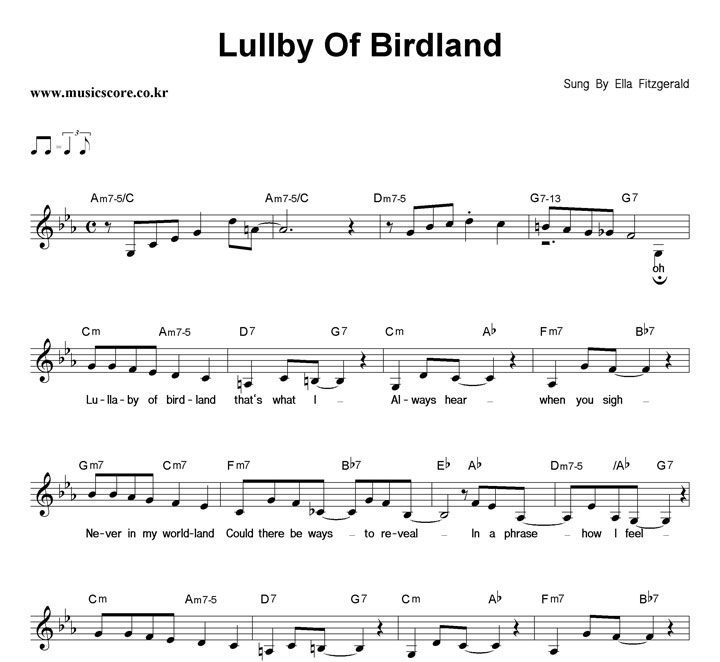 Ella Fitzgerald Lullaby Of Birdland Ǻ