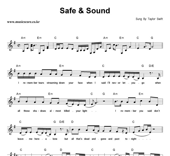 Taylor Swift Safe & Sound Ǻ
