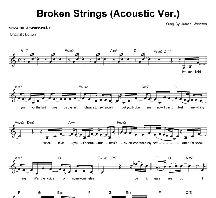 James Morrison Broken Strings (Acoustic Ver.)  CŰ Ǻ