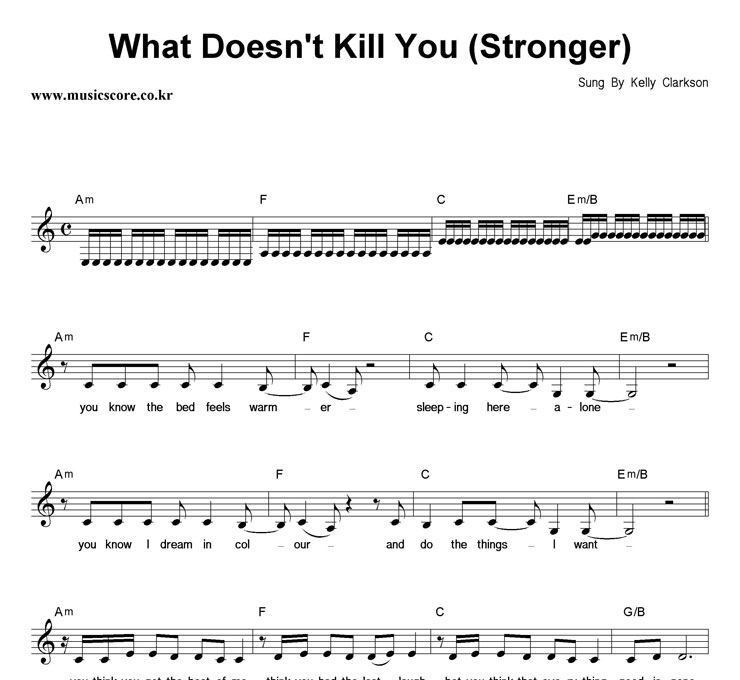 Kelly Clarkson What Doesn't Kill You (Stronger) Ǻ