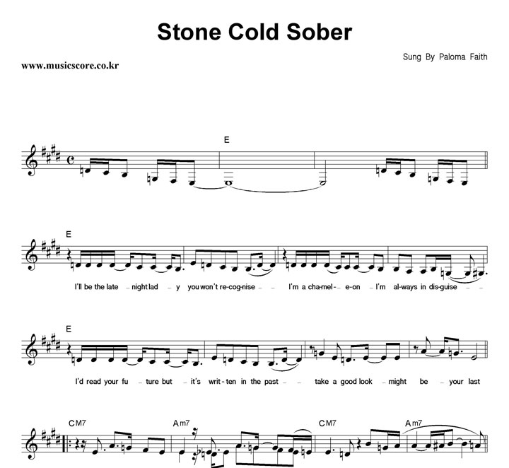Paloma Faith Stone Cold Sober Ǻ