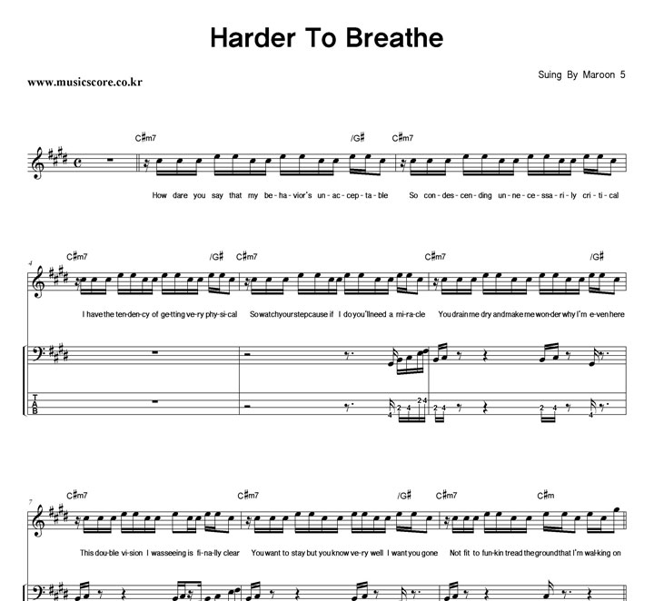 Maroon5 Harder To Breathe  ̽ Ÿ Ǻ