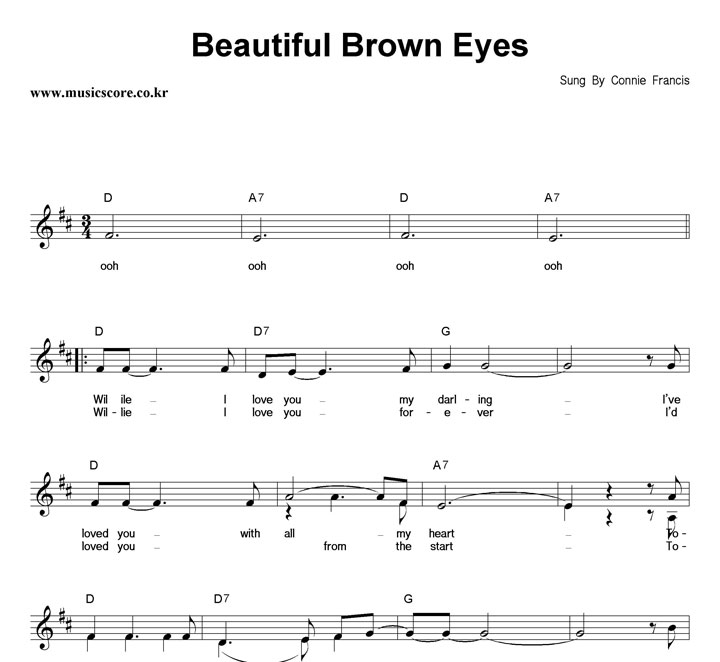 Connie Francis Beautiful Brown Eyes Ǻ
