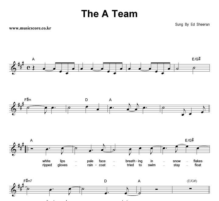 Ed Sheeran The A Team Ǻ