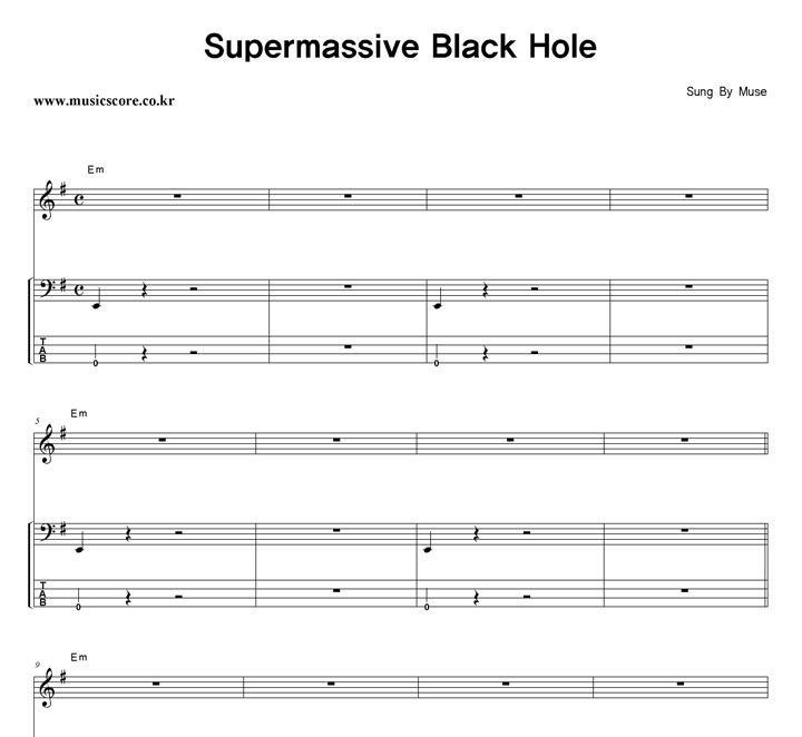 Muse Supermassive Black Hole  ̽ Ÿ Ǻ