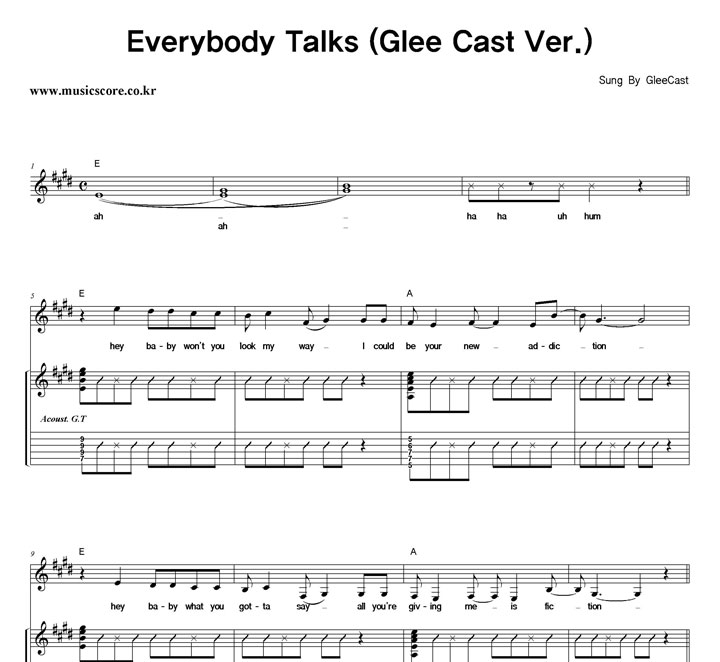 Glee Cast Everybody Talks (Glee Cast Ver.)  Ÿ Ÿ Ǻ