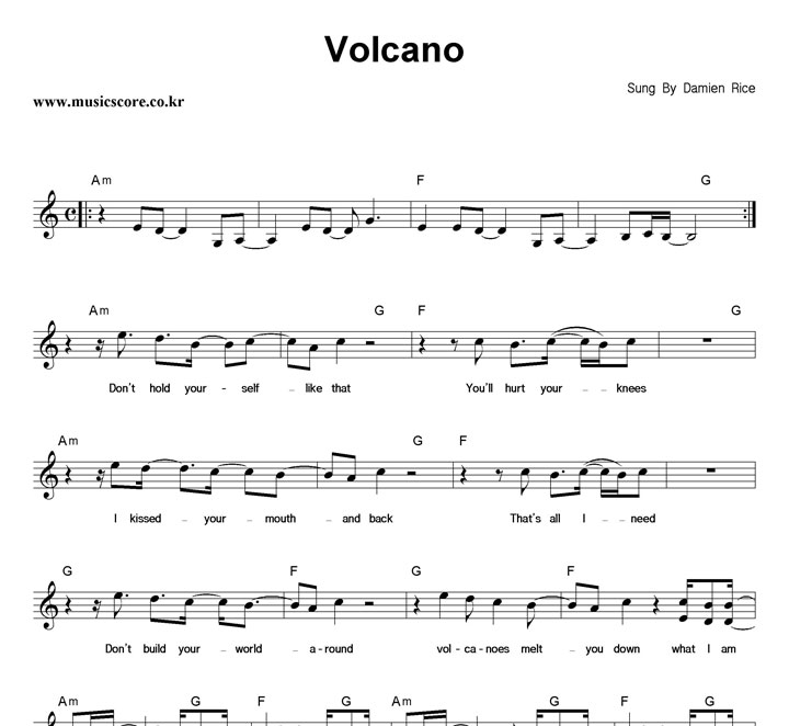 Damien Rice Volcano Ǻ