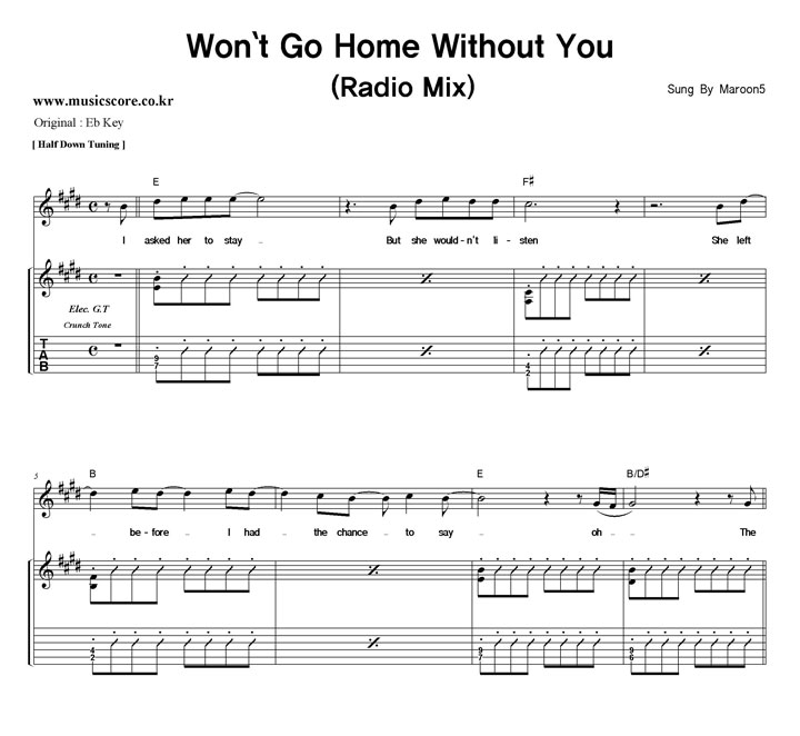 Maroon5 Won't Go Home Without You   EŰ Ÿ Ÿ Ǻ