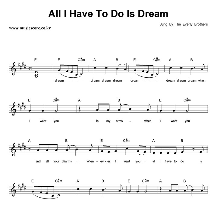 The Everly Brothers All I Have To Do Is Dream Ǻ