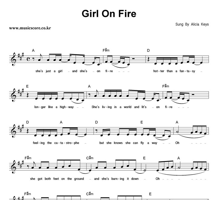 Alicia Keys Girl On Fire Ǻ