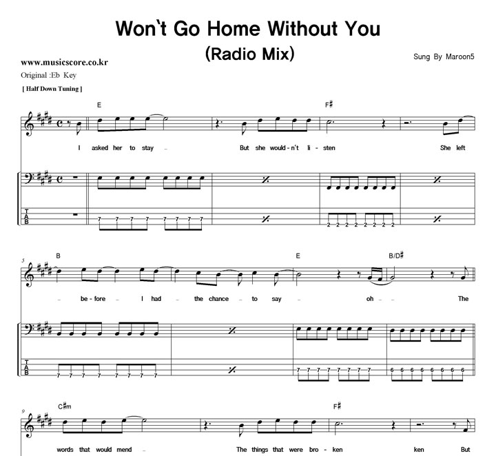 Maroon5 Won't Go Home Without You   EŰ ̽ Ÿ Ǻ