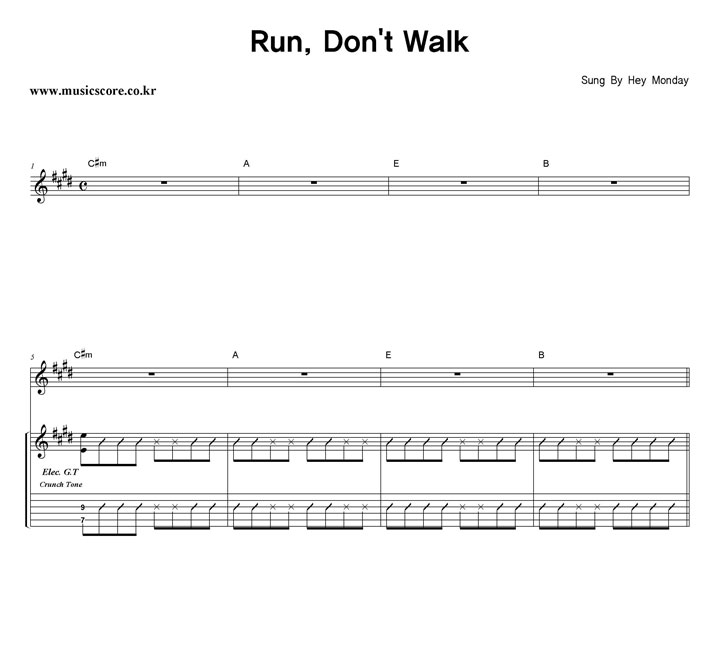 Hey Monday Run, Don't Walk  Ÿ Ÿ Ǻ