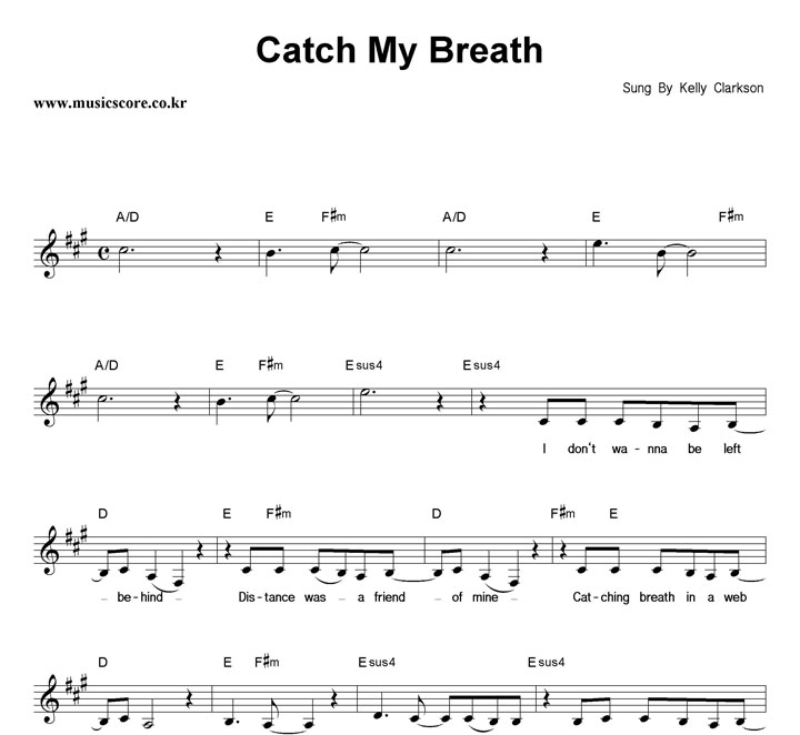 Kelly Clarkson Catch My Breath Ǻ