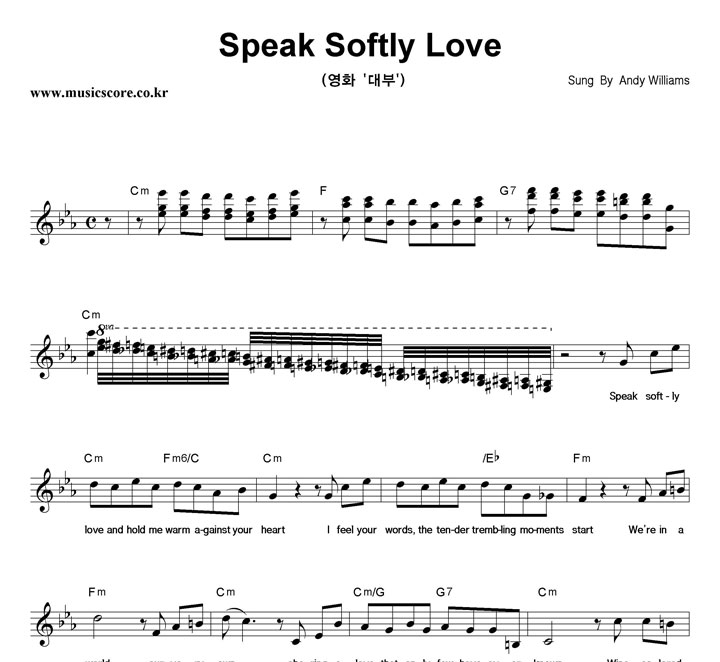 Andy Williams Speak Softly Love  Ǻ