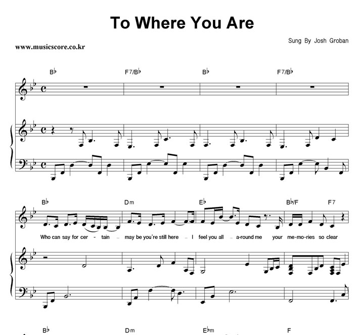 Josh Groban To Where You Are ǾƳ Ǻ