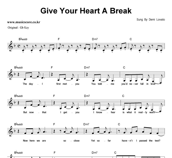 Demi Lovato Give Your Heart A Break  FŰ Ǻ