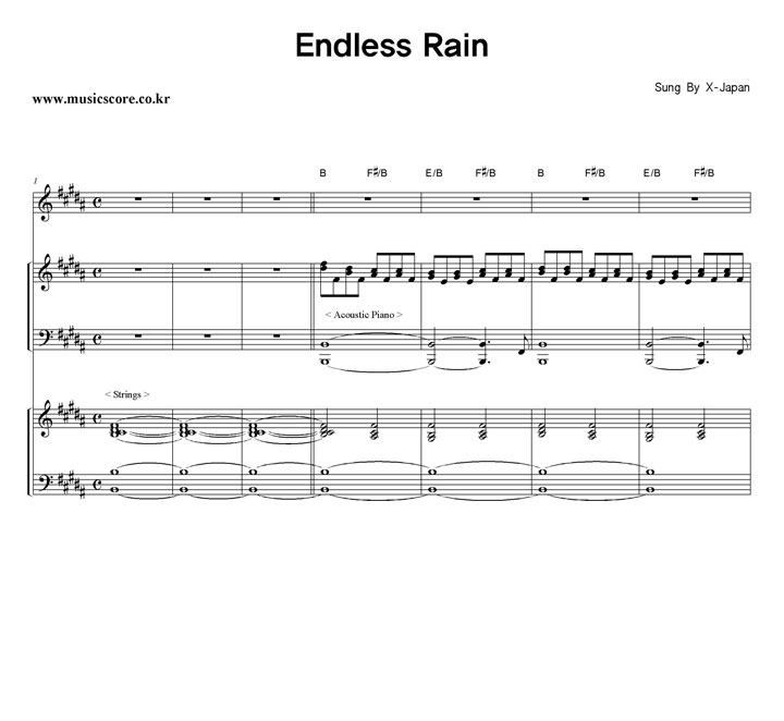 X-Japan Endless Rain  Ű Ǻ