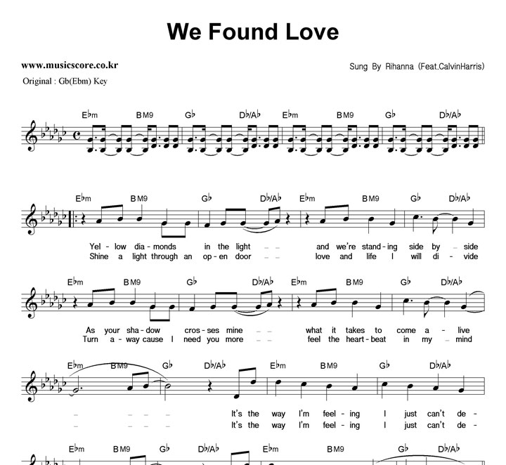 Rihanna We Found Love (Feat.Calvin Harris) Ǻ