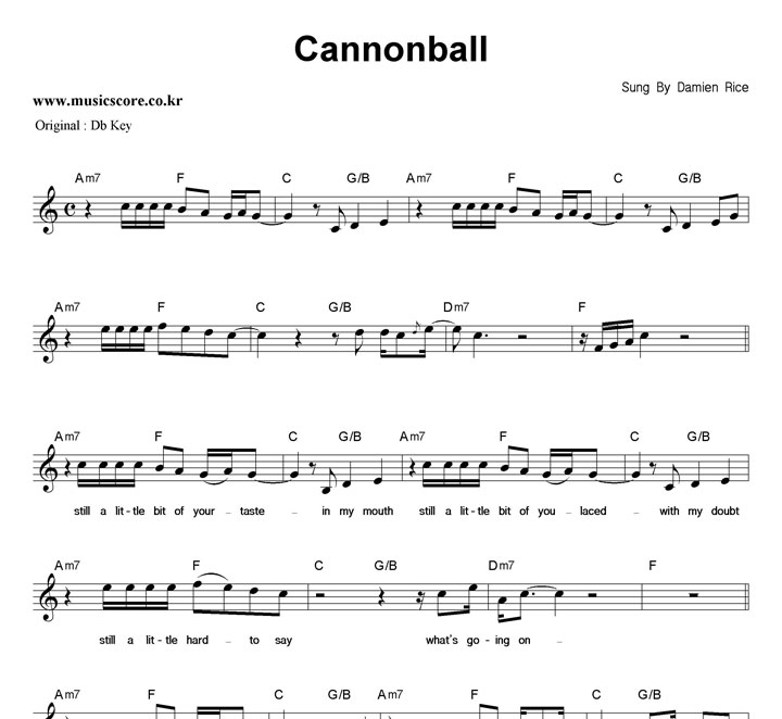 Damien Rice Cannonball  CŰ Ǻ