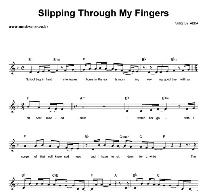 ABBA Slipping Through My Fingers Ǻ