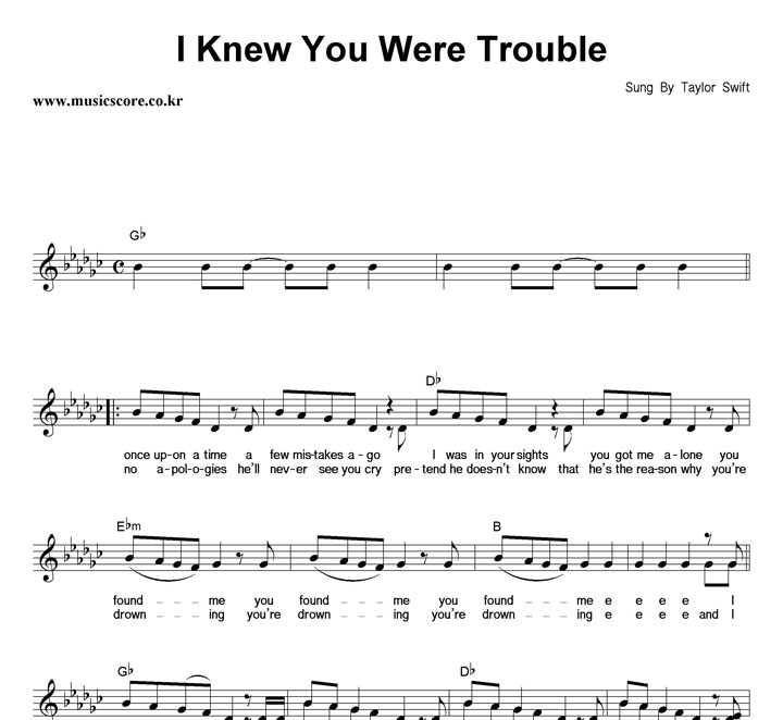 Taylor Swift I Knew You Were Trouble Ǻ