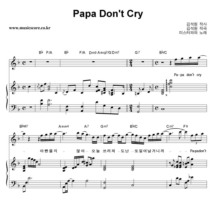 ̽ Papa Don't Cry ǾƳ Ǻ