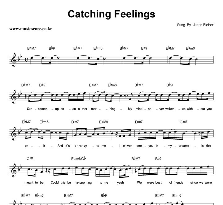 Justin Bieber Catching Feelings Ǻ