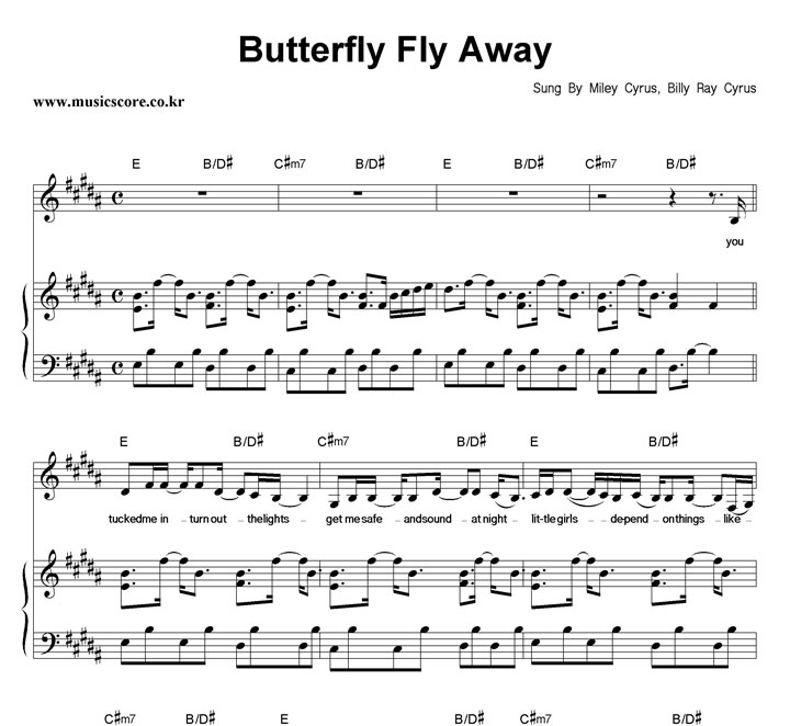 Miley Cyrus, Billy Ray Cyrus Butterfly Fly Away ǾƳ Ǻ