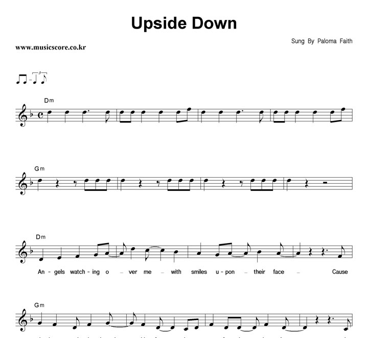 Paloma Faith Upside Down 악보