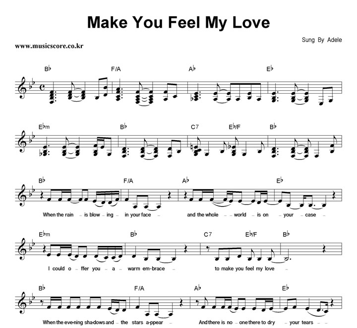 Adele Make You Feel My Love Ǻ